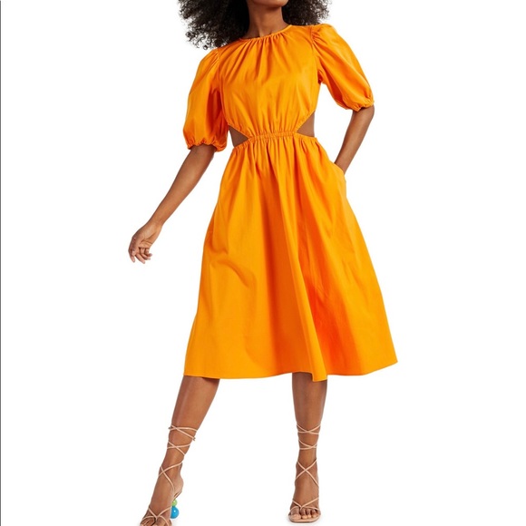 Inc Puff Sleeve Cutout Dress 